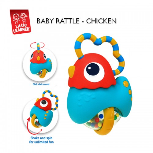Hap-P-Kid Little Learner Baby Shake Rattle - Chicken | 6 months+